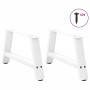 Patas para mesa de centro en forma de A (2 unidades), color blanco, 60 x (30-31) cm, acero | Foro24.es | Tu tienda online para hogar, jardín y más Foro24.es