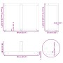 Patas para mesa de comedor en forma de T (2 unidades), color blanco, 90 x 35 x (72-73) cm, acero | Foro24.es | Tu tienda online para hogar, jardín y más Foro24.es
