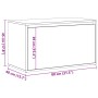 Banco de pasillo de aglomerado roble artesanal 80x40x45 cm by , Benches for halls and storage - Ref: Foro24-856753, Price: 74...