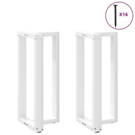 Patas para mesa de bar en forma de T (2 unidades), color blanco, 40 x 35 x (90-91) cm, acero by , Table legs - Ref: Foro24-40...