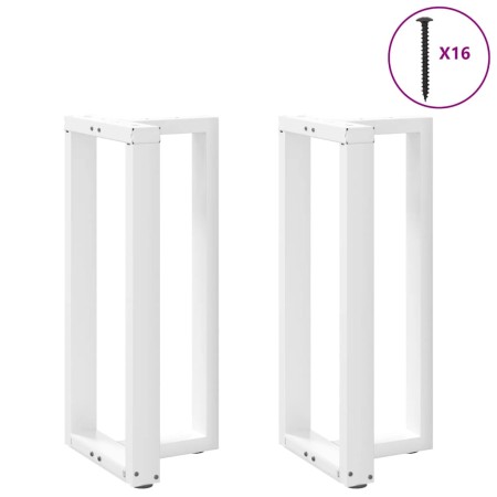 Patas para mesa de bar en forma de T (2 unidades), color blanco, 40 x 35 x (90-91) cm, acero by , Table legs - Ref: Foro24-40...