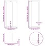 Patas para mesa de bar en forma de T (2 unidades), color blanco, 40 x 35 x (90-91) cm, acero by , Table legs - Ref: Foro24-40...