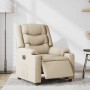 Sillón reclinable eléctrico de tela crema by , Armchairs - Ref: Foro24-3310252, Price: 271,74 €, Discount: %