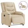 Sillón reclinable eléctrico de tela crema by , Armchairs - Ref: Foro24-3310252, Price: 271,74 €, Discount: %