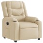 Sillón reclinable eléctrico de tela crema by , Armchairs - Ref: Foro24-3310252, Price: 271,74 €, Discount: %
