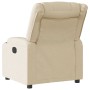 Sillón reclinable eléctrico de tela crema by , Armchairs - Ref: Foro24-3310252, Price: 271,74 €, Discount: %