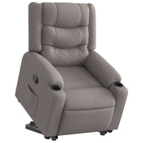 Sillón reclinable elevable tela gris taupe by , Armchairs - Ref: Foro24-3310265, Price: 289,23 €, Discount: %