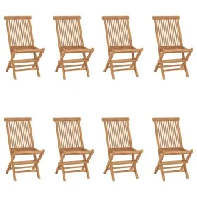 Klappbare Gartenstühle 8 Einheiten aus massivem Teakholz von vidaXL, Gartenstühle - Ref: Foro24-3096592, Preis: 363,50 €, Rab...