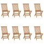 Klappbare Gartenstühle 8 Einheiten aus massivem Teakholz von vidaXL, Gartenstühle - Ref: Foro24-3096592, Preis: 416,58 €, Rab...
