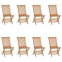 Klappbare Gartenstühle 8 Einheiten aus massivem Teakholz von vidaXL, Gartenstühle - Ref: Foro24-3096592, Preis: 501,97 €, Rab...