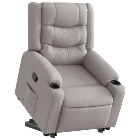 Sillón reclinable elevable de tela gris nube by , Armchairs - Ref: Foro24-3310267, Price: 290,46 €, Discount: %