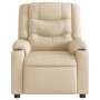 Sillón reclinable de masaje eléctrico tela color crema by , Armchairs - Ref: Foro24-3310259, Price: 286,47 €, Discount: %