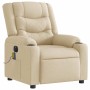 Sillón reclinable de masaje eléctrico tela color crema by , Armchairs - Ref: Foro24-3310259, Price: 286,47 €, Discount: %