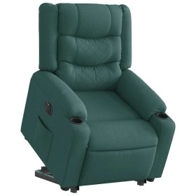 Sillón eléctrico reclinable elevable de tela verde oscuro by , Armchairs - Ref: Foro24-3310278, Price: 335,33 €, Discount: %