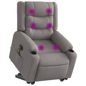 Sillón de masaje eléctrico reclinable elevable tela taupé by , Armchairs - Ref: Foro24-3310286, Price: 335,36 €, Discount: %