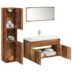 Juego de muebles de baño 5 piezas madera ingeniería envejecida von , Badezimmermöbel - Ref: Foro24-3328603, Preis: 407,62 €, ...