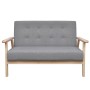 Juego de sofás de tela gris claro 2 piezas by , Sofas - Ref: Foro24-275178, Price: 538,58 €, Discount: %