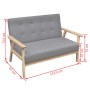 Juego de sofás de tela gris claro 2 piezas by , Sofas - Ref: Foro24-275178, Price: 538,58 €, Discount: %