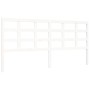 White solid wood bed frame with headboard 200x200 cm by vidaXL, Beds and slatted bases - Ref: Foro24-3194007, Price: 154,43 €...