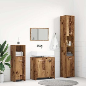 Juego de muebles de baño 4 piezas madera ingeniería envejecida von , Badezimmermöbel - Ref: Foro24-3328553, Preis: 192,56 €, ...
