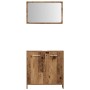 Juego de muebles de baño 4 piezas madera ingeniería envejecida von , Badezimmermöbel - Ref: Foro24-3328553, Preis: 192,14 €, ...