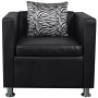 Sillón Cube de piel sintética negra by , Armchairs - Ref: Foro24-242650, Price: 194,17 €, Discount: %