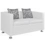 Sofá de 2 plazas  de piel sintética color blanco | Foro24.es | Tu tienda online para hogar, jardín y más Foro24.es