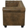 Sofá Chesterfield de 2 plazas de piel sintética marrón von , Sofas - Ref: Foro24-287918, Preis: 388,82 €, Rabatt: %