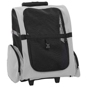VidaXL - Carrito para mascotas 3 en 1, diseño gris, 48 x 32 x 57 cm, tela Oxford von , Kinderwagen für Haustiere - Ref: Foro2...