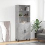 Aparador alto madera contrachapada gris hormigón 69,5x34x180 cm von , Sideboards - Ref: Foro24-3189281, Preis: 136,33 €, Raba...