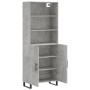 Aparador alto madera contrachapada gris hormigón 69,5x34x180 cm von , Sideboards - Ref: Foro24-3189281, Preis: 136,33 €, Raba...