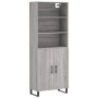 Aparador alto madera contrachapada gris sonoma 69,5x34x180 cm by , Sideboards - Ref: Foro24-3189283, Price: 124,75 €, Discoun...