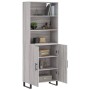 Aparador alto madera contrachapada gris sonoma 69,5x34x180 cm by , Sideboards - Ref: Foro24-3189283, Price: 124,75 €, Discoun...
