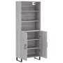 Aparador alto madera contrachapada gris sonoma 69,5x34x180 cm by , Sideboards - Ref: Foro24-3189283, Price: 124,75 €, Discoun...