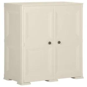 Plastic wardrobe with wood design Vanila Ice 79x43x85.5 cm by vidaXL, Lockers and storage cabinets - Ref: Foro24-340595, Pric...