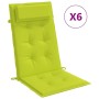 Cojines de silla respaldo alto 6 uds tela Oxford verde brillo by , Cushions for chairs and sofas - Ref: Foro24-361909, Price:...