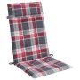 Cojines de silla respaldo alto 4 uds tela Oxford a cuadros rojo by , Cushions for chairs and sofas - Ref: Foro24-361914, Pric...