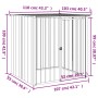 Caseta perros con tejado acero galvanizado negro 110x103x109 cm von , Hundehütten - Ref: Foro24-172347, Preis: 135,77 €, Raba...