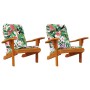 Cojines para silla Adirondack 2 uds tela Oxford multicolor | Foro24.es | Tu tienda online para hogar, jardín y más Foro24.es
