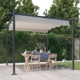 Garden gazebo with cream-colored retractable roof 3x3 m by vidaXL, Tents and gazebos - Ref: Foro24-318534, Price: 519,03 €, D...