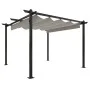 Cenador de jardín con techo retráctil color crema 3x3 m de vidaXL, Carpas y cenadores - Ref: Foro24-318534, Precio: 519,01 €,...