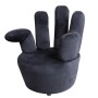 Sillón en forma de mano de terciopelo negro by , Armchairs - Ref: Foro24-241730, Price: 281,75 €, Discount: %