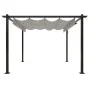 Cenador de jardín con techo retráctil color crema 3x3 m de vidaXL, Carpas y cenadores - Ref: Foro24-318534, Precio: 519,01 €,...