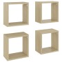 Estantes de cubo de pared 4 uds color roble 26x15x26 cm von , Regale und Regale - Ref: Foro24-807035, Preis: 38,53 €, Rabatt: %