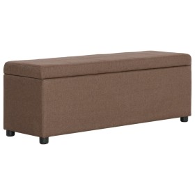 Banco con espacio de almacenaje 116 cm poliéster marrón de , Bancos para recibidores y almacenamiento - Ref: Foro24-281320, P...