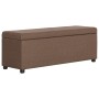Banco con espacio de almacenaje 116 cm poliéster marrón by , Benches for halls and storage - Ref: Foro24-281320, Price: 158,8...