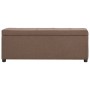 Banco con espacio de almacenaje 116 cm poliéster marrón by , Benches for halls and storage - Ref: Foro24-281320, Price: 158,8...