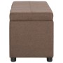 Banco con espacio de almacenaje 116 cm poliéster marrón by , Benches for halls and storage - Ref: Foro24-281320, Price: 158,8...