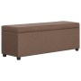 Banco con espacio de almacenaje 116 cm poliéster marrón by , Benches for halls and storage - Ref: Foro24-281320, Price: 158,8...