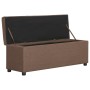 Banco con espacio de almacenaje 116 cm poliéster marrón by , Benches for halls and storage - Ref: Foro24-281320, Price: 158,8...